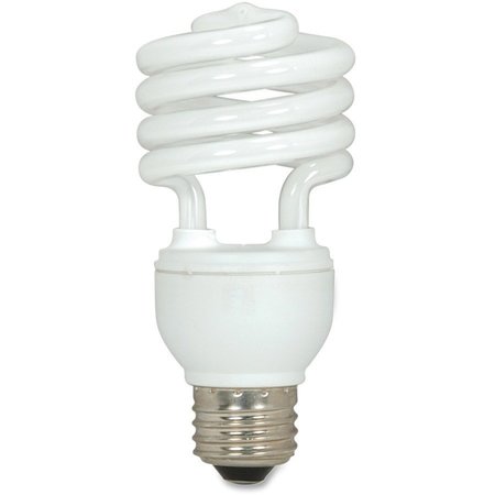 SATCO CFL Spiral Bulb T2, 18W, 1140 Lumens, 3/BX, White PK SDNS6271